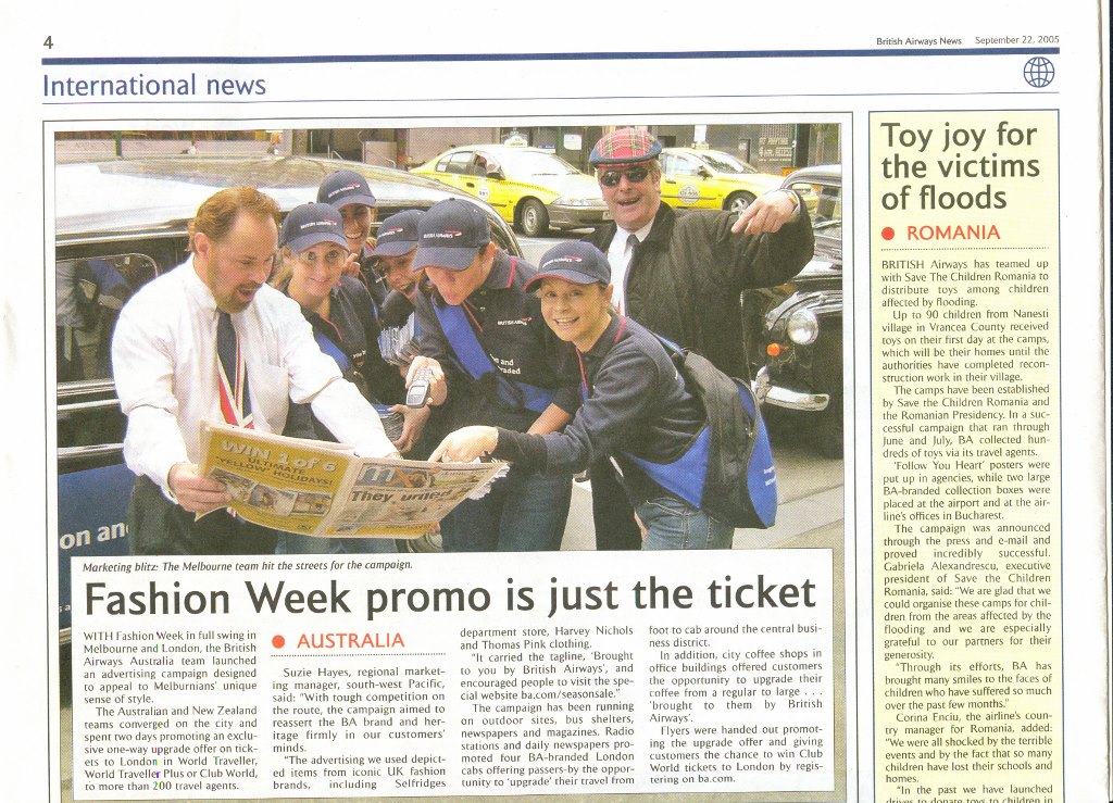 british airway promo Melbourne